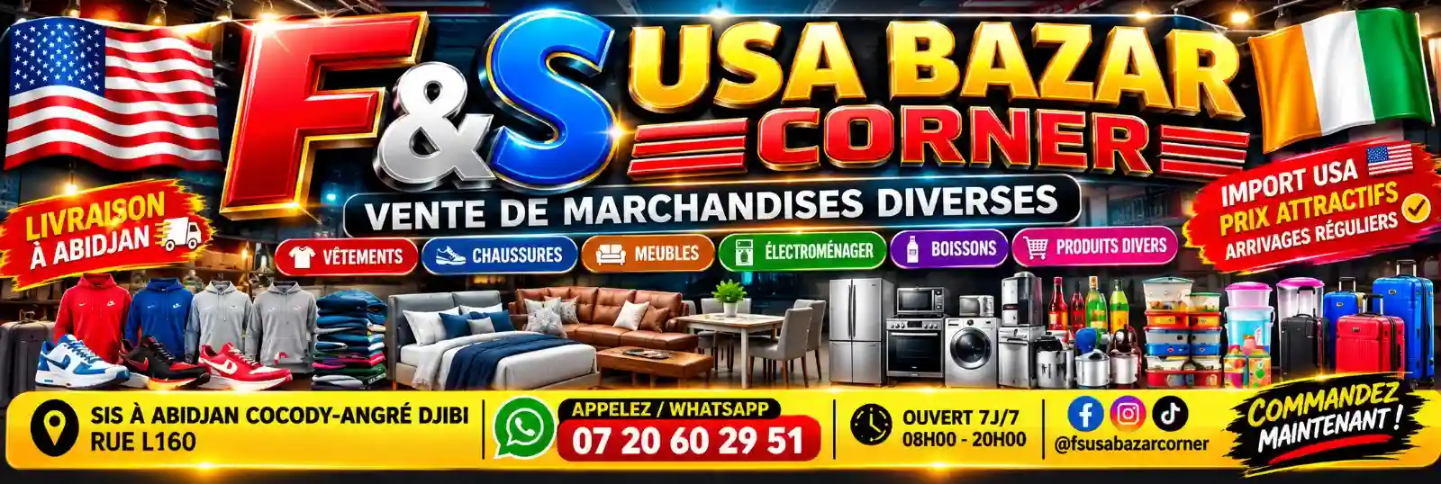 Sélection de produits F&S USA Bazar Corner